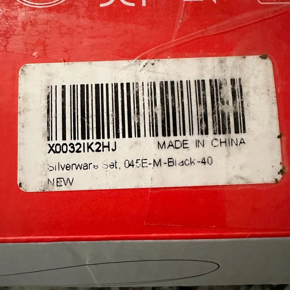 NIB SHARECOOK black 40-Piece Stainless Steel Flatware Set - Picture 5 of 5